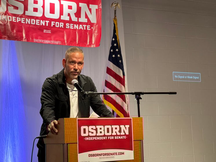 Dan Osborn. (Aaron Sanderford/Nebraska Examiner)